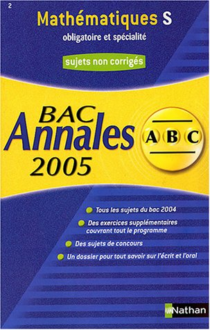 Mathématiques S : sujets non corrigés