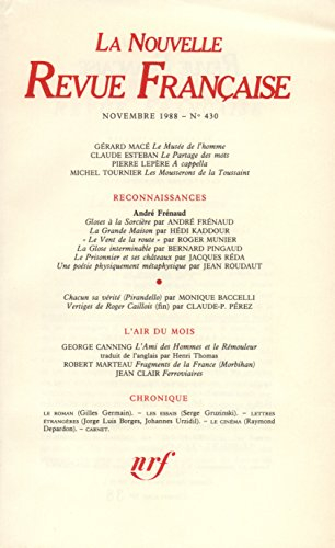 Nouvelle revue française, n° 430