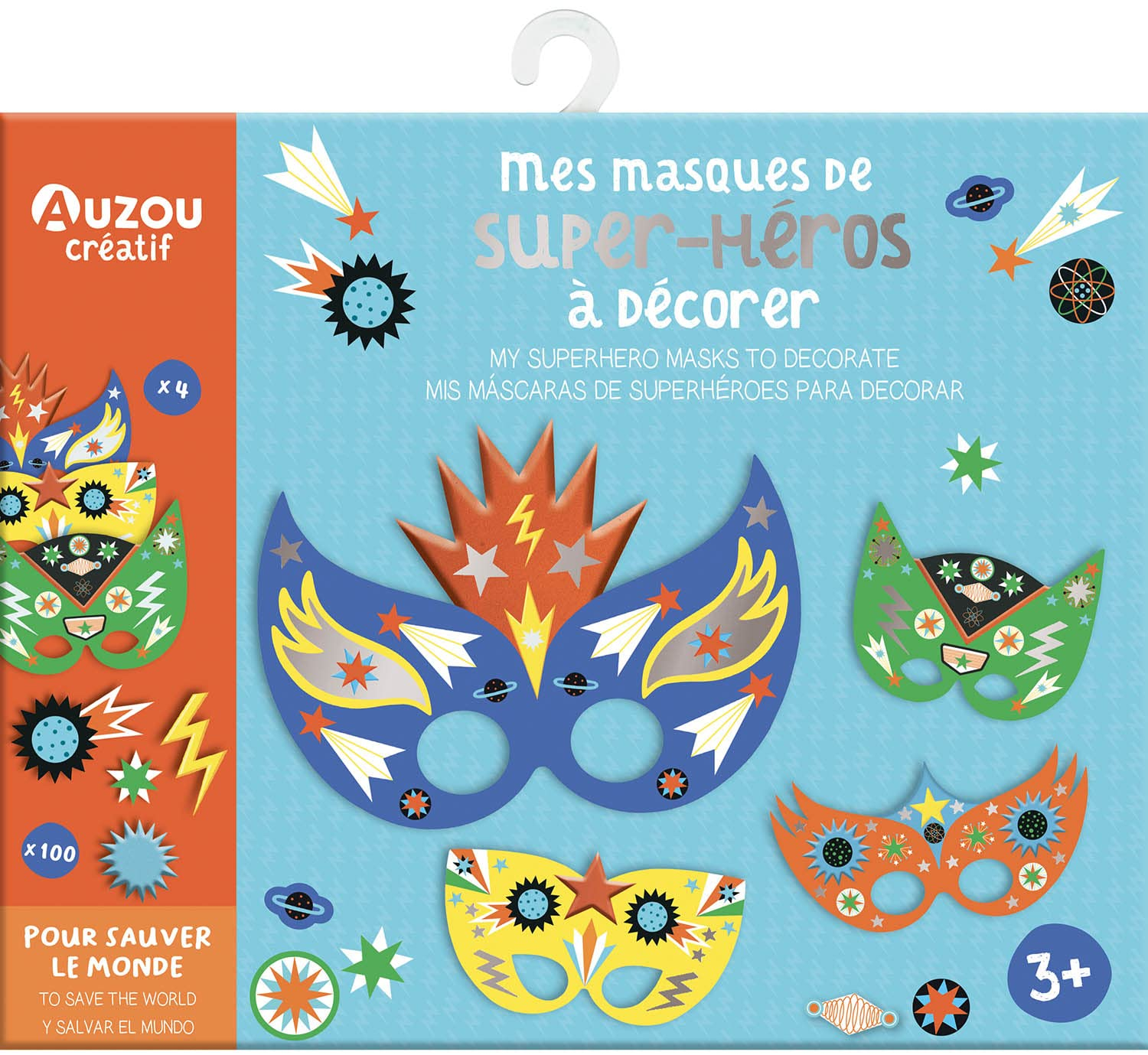 Mes masques de super-héros à décorer : pour sauver le monde. My superhero masks to decorate : to sav