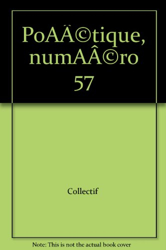 poétique, numéro 57