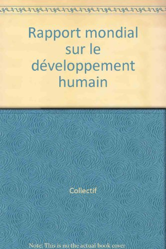 Rapport mondial sur le développement humain 1999