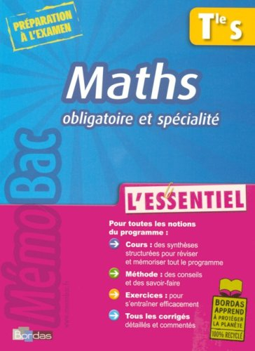 Maths obligatoire et spécialité, terminale S