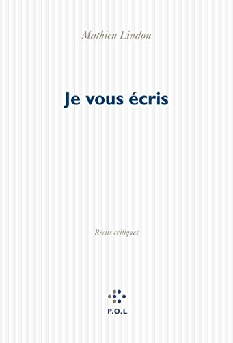 Je vous écris