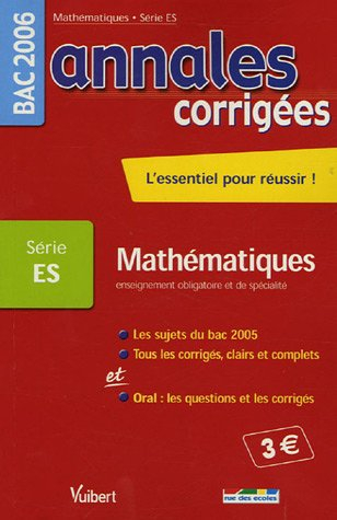 mathématiques enseignement obligatoire et de spécialité bac série es