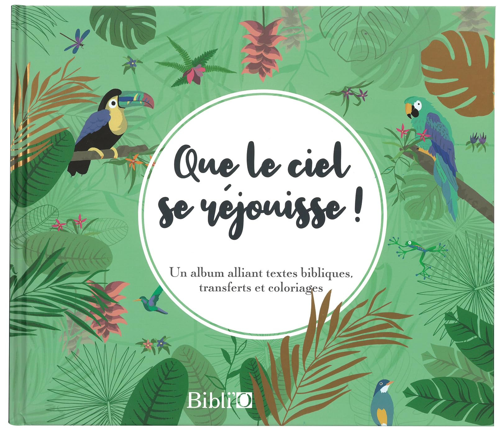 Que le ciel se réjouisse ! : un album alliant textes bibliques, transferts et coloriages