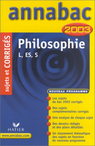 Philosophie, L, ES, S : 2003