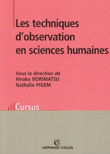 Les techniques d'observation en sciences humaines