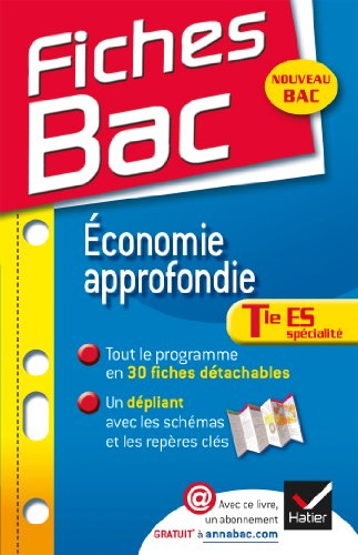 Economie approfondie, terminale ES, enseignement de spécialité