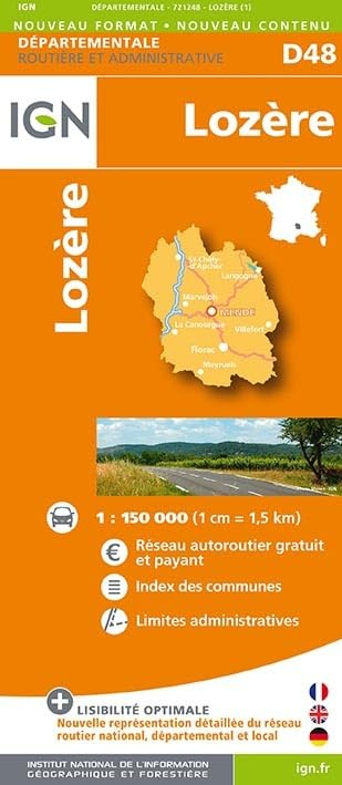 D48 LOZERE 1/200.000