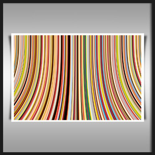 COLOURED WARP ART IMPRIMƒ SUR 280GSM ARTISTE QUALITƒ 90X60CMS A1 SATIN DE PAPIER