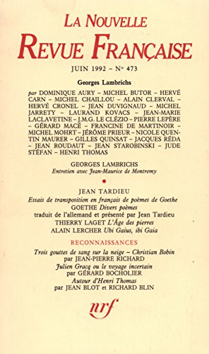 Nouvelle revue française, n° 473
