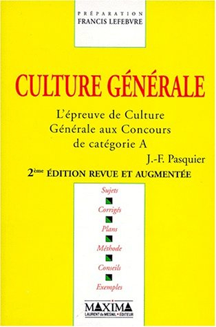 l'épreuve de culture générale aux concours de catégorie a