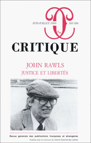 Critique, n° 164. John Rawls : justice et libertés