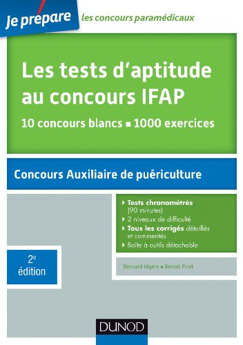 Les tests d'aptitude au concours d'entrée en IFAP : auxiliaires de puériculture