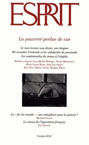 esprit, 388, octobre 2012 : la pauvreté perdue de vue