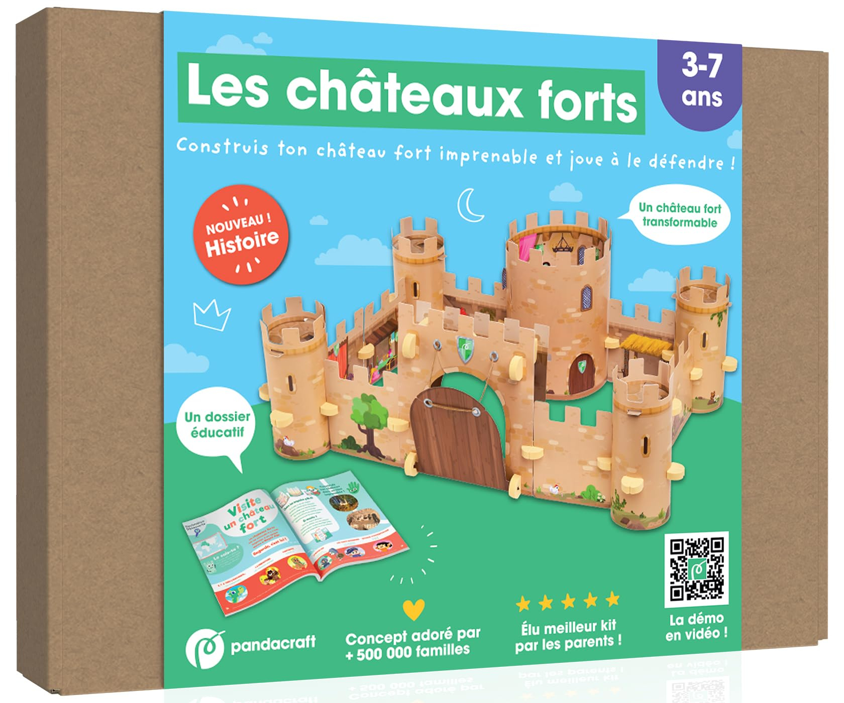 Les châteaux forts : Kit ludo-éducatif 3-7 ans : Construis ton château fort et joue !