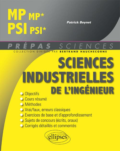 Sciences industrielles de l'ingénieur MP-MP*, PSI-PSI*