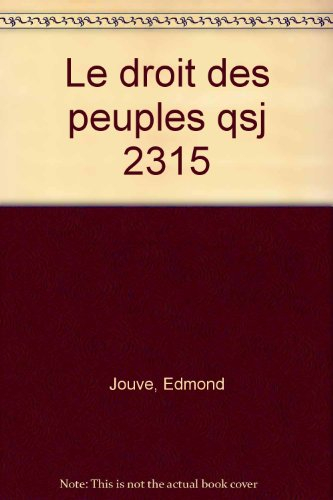 Le Droit des peuples