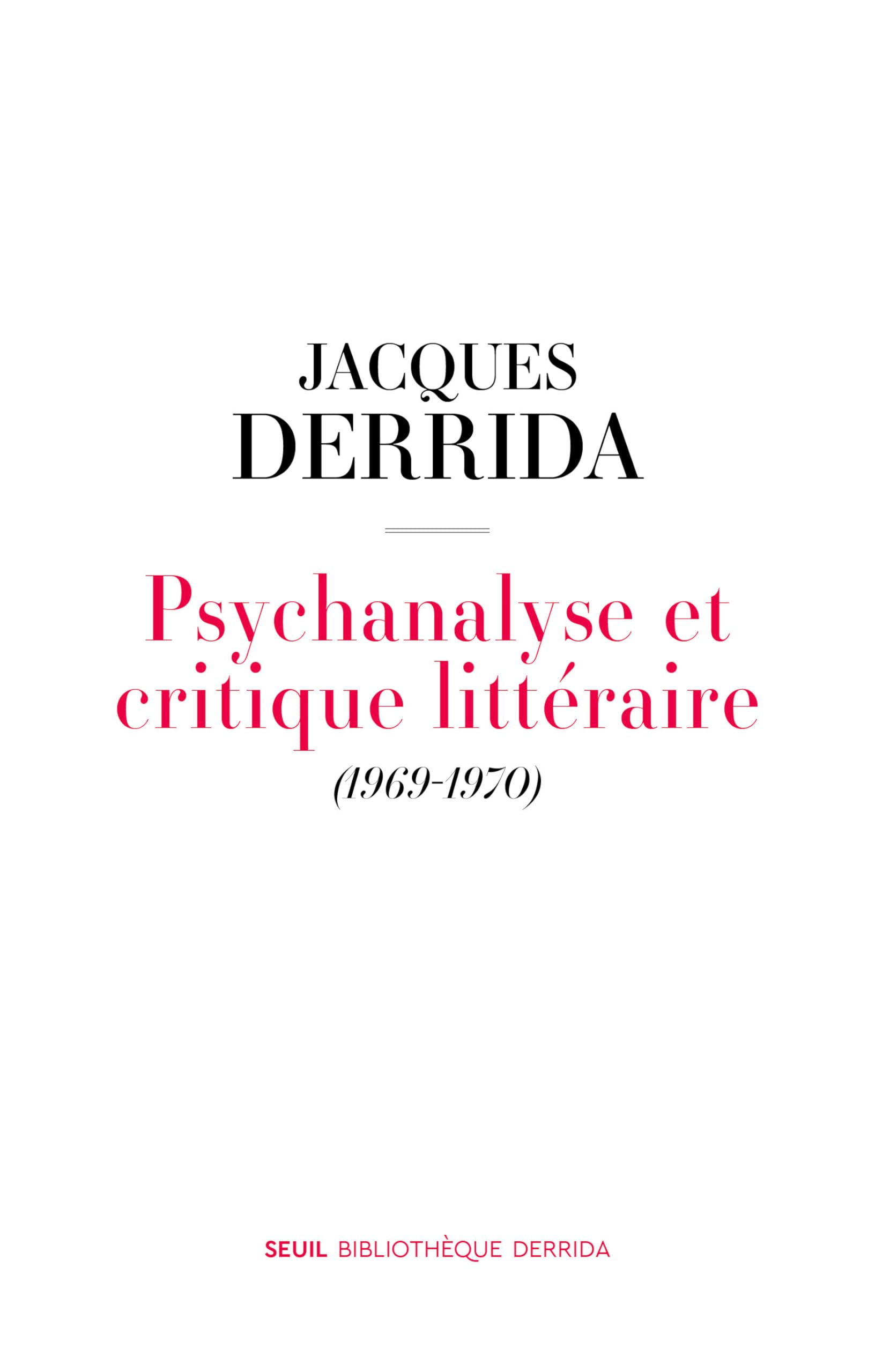 Psychanalyse et critique littéraire (1969-1970)