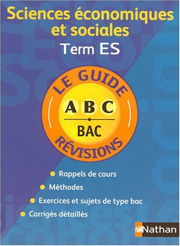 Sciences économiques et sociales, terminales ES obl. et spé.