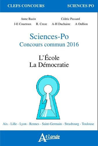 Sciences Po, concours commun 2015 : la famille, la mondialisation