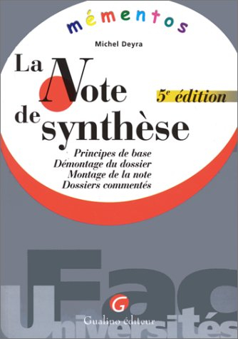 mémento, note de synthèse