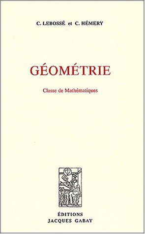 Géométrie : classe de mathématiques, programme de 1945
