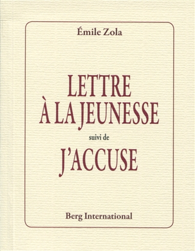 Lettre à la jeunesse. J'accuse
