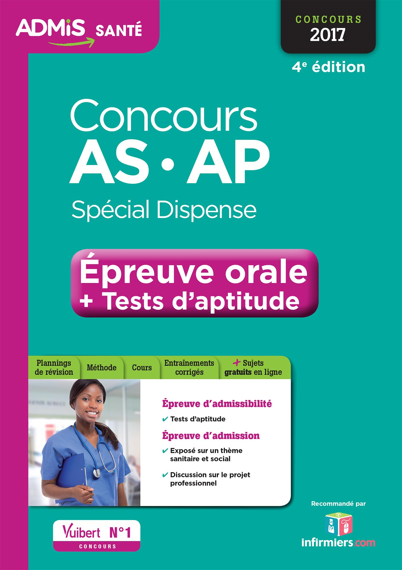 Concours AS et AP, spécial dispense : épreuve orale + tests d'aptitude : concours 2017
