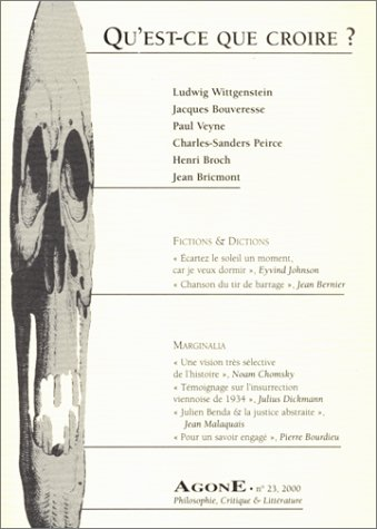 Agone, n° 23. Qu'est-ce que croire ?