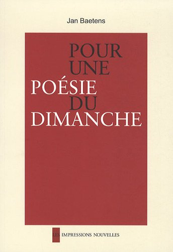 Pour une poésie du dimanche