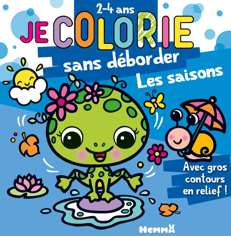 Je colorie sans déborder (2-4 ans) : Les saisons (Grenouille et escargot) T75
