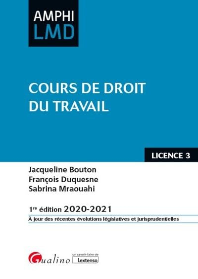 Cours de droit du travail : licence 3 : 2020-2021