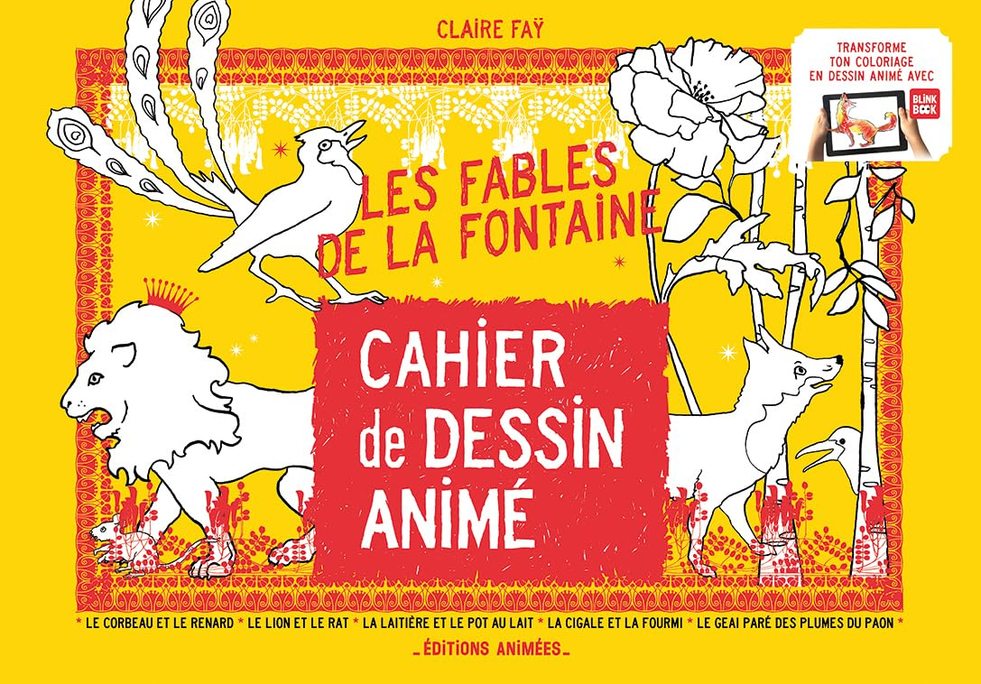 Les fables de La Fontaine : cahier de dessin animé