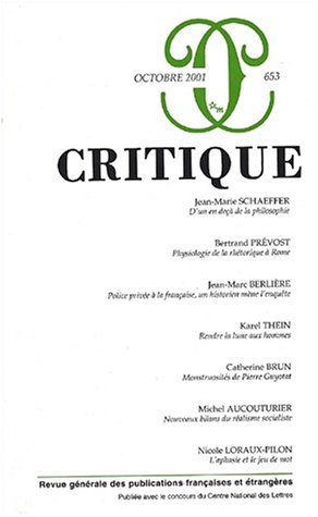 Critique, n° 653