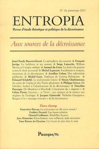 Entropia, n° 10. Aux sources de la décroissance