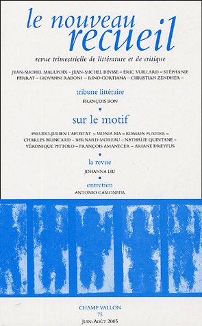 Nouveau recueil (Le), n° 75. Sur le motif