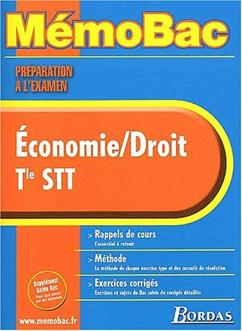 memo prepa.exam. economie droit stt    (ancienne edition)