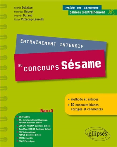 Entraînement intensif au concours Sésame : bac +0