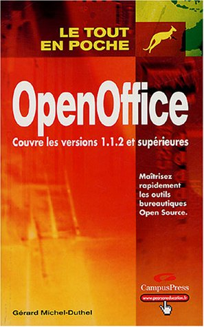 Open Office : couvre les versions 1.1.2 et supérieures