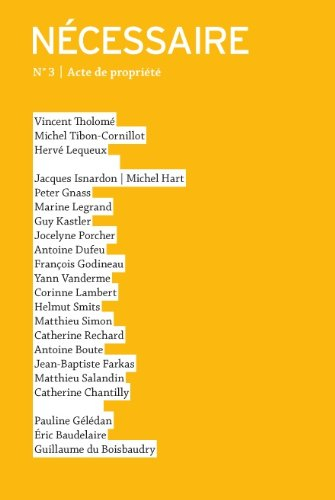 Nécessaire, n° 3. Acte de propriété