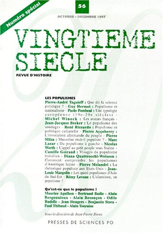 vingtième siècle numéro 56 : les populismes