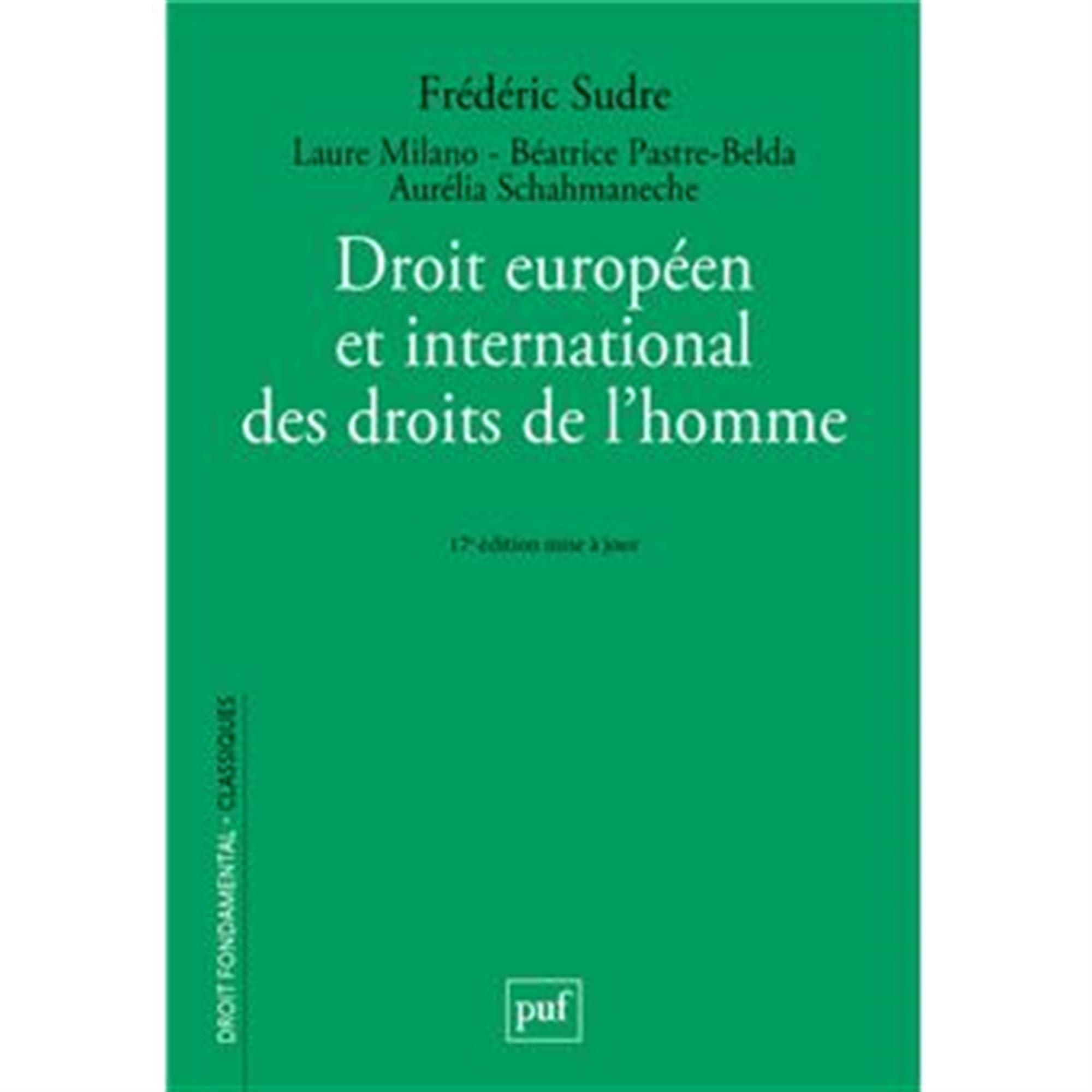 Droit européen et international des droits de l'homme