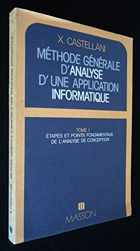 méthode générale d'analyse d'une application informatique