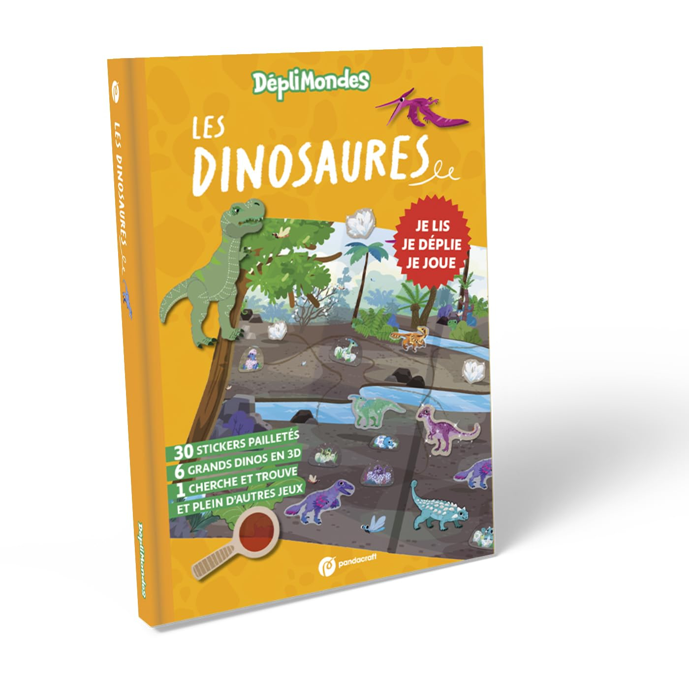 Les dinosaures : DépliMondes 4 ans + : Lis, déplie, joue et découvre le monde des dinosaures avec to