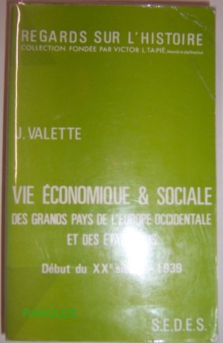 Vie économique et sociale des grands pays de l'Europe occidentale et des Etats-Unis