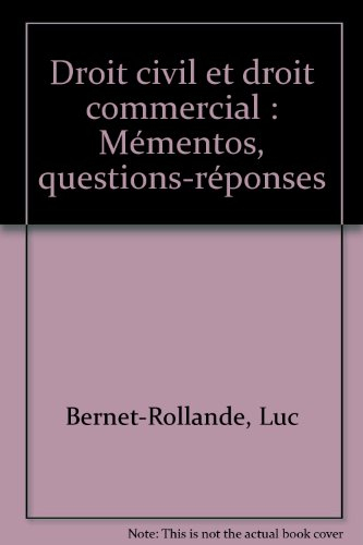 Droit civil et droit commercial