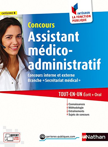Concours assistant médico-administratif, branche secrétariat médical : catégorie B, concours interne
