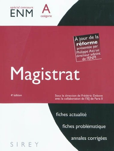 Magistrat : spécial concours ENM, catégorie A