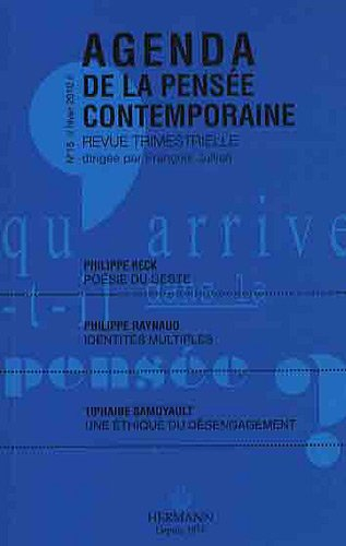 Agenda de la pensée contemporaine, n° 15